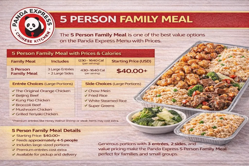 Panda Express 5 Person Family Meal