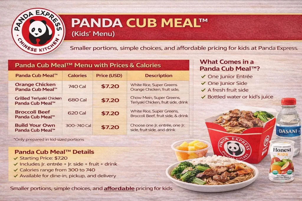 Panda Express Panda Cub Meal (Kids’ Menu)