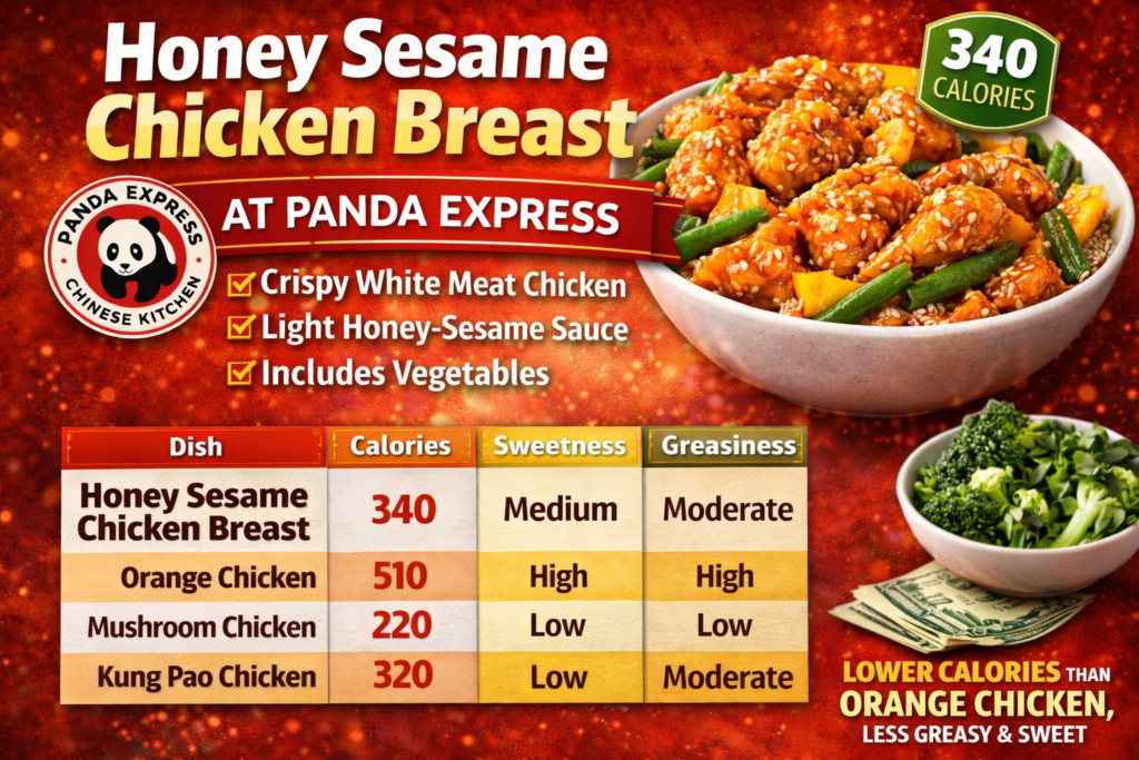 Honey Sesame Chicken Breast nutrition comparison
