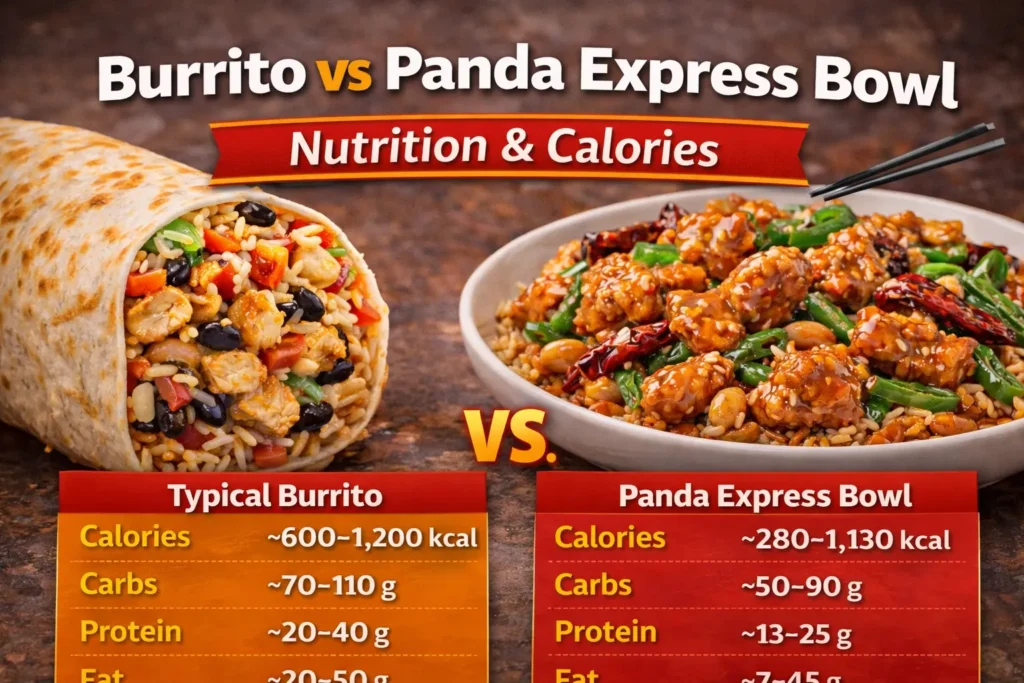 Panda Express Burrito vs Panda express bowl