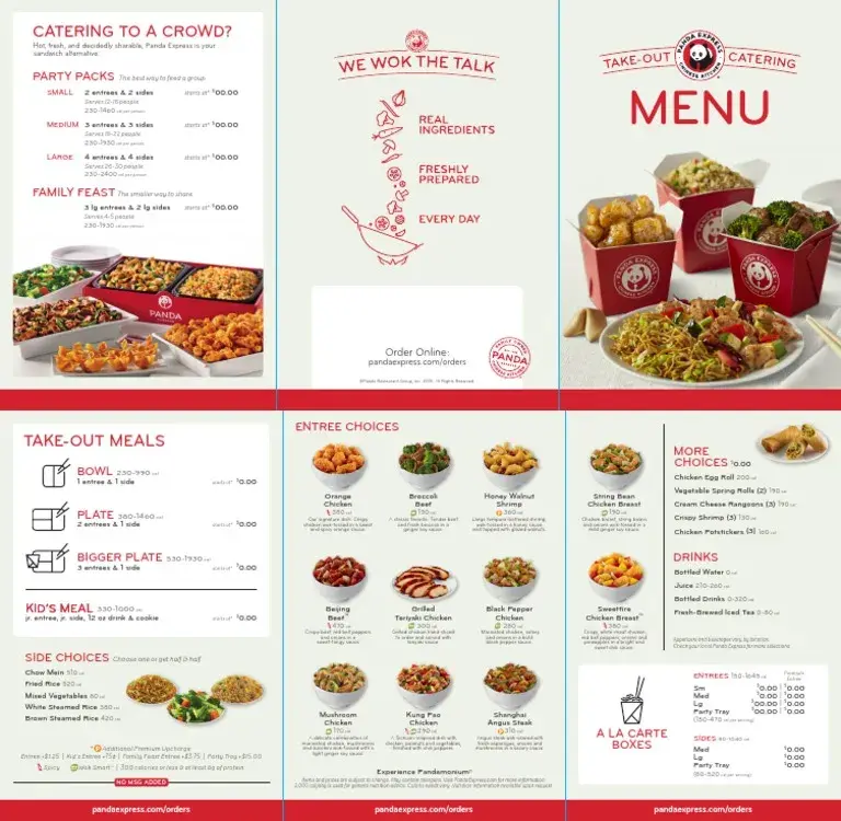 Panda Express Menu Photos