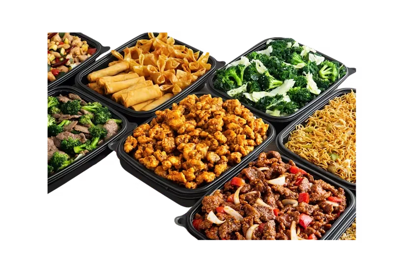 26-30 person Party Bundle
4 Party Tray Entrees, 4 Party Tray Sides, Fortune Cookies