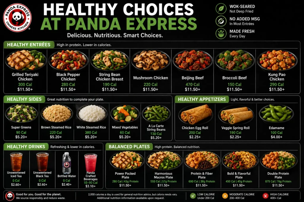 Healthy choices at Panda Express