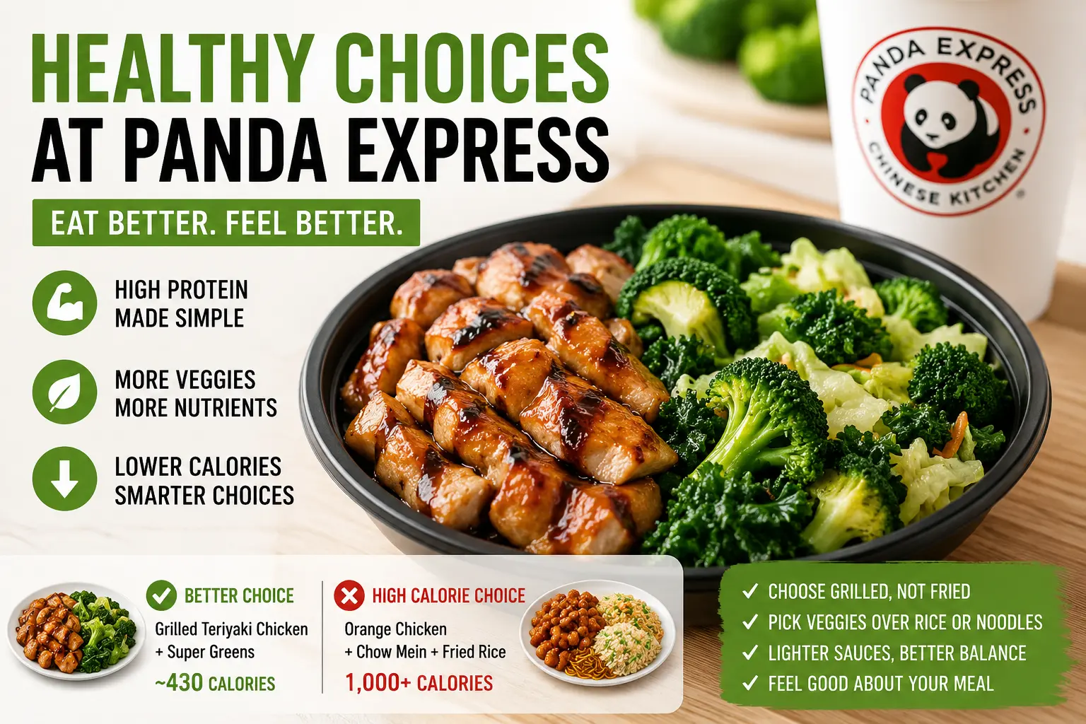 Healthy choices at Panda Express