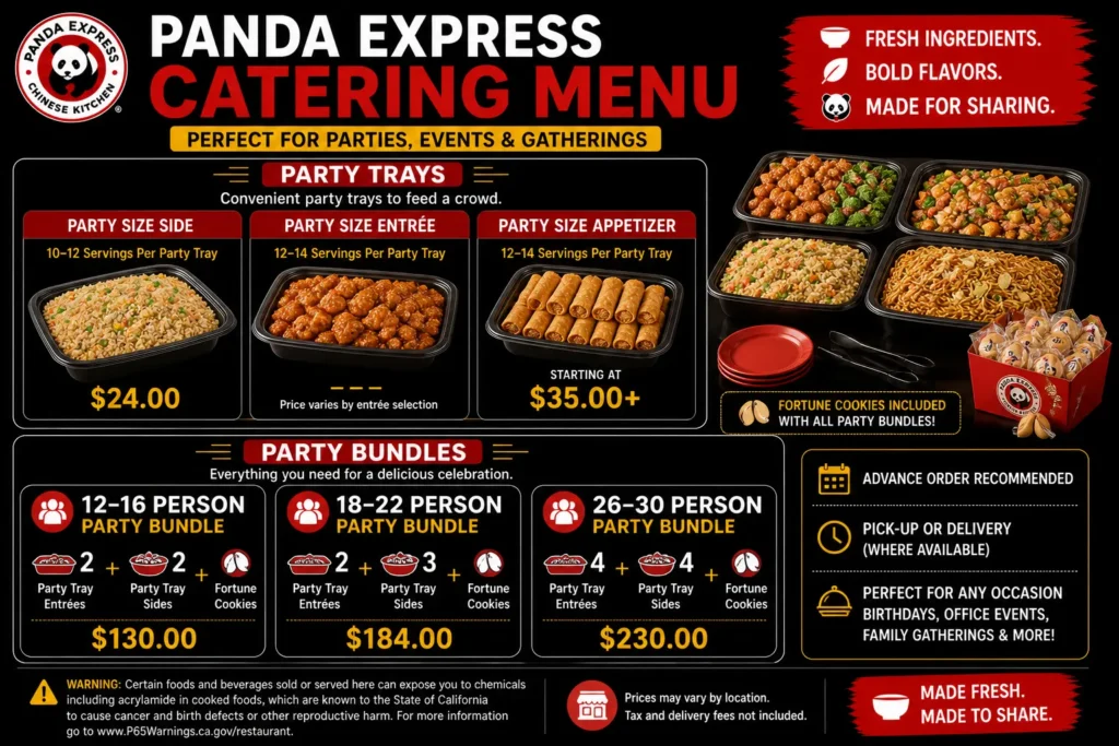 Panda Express Catering Menu With Prices