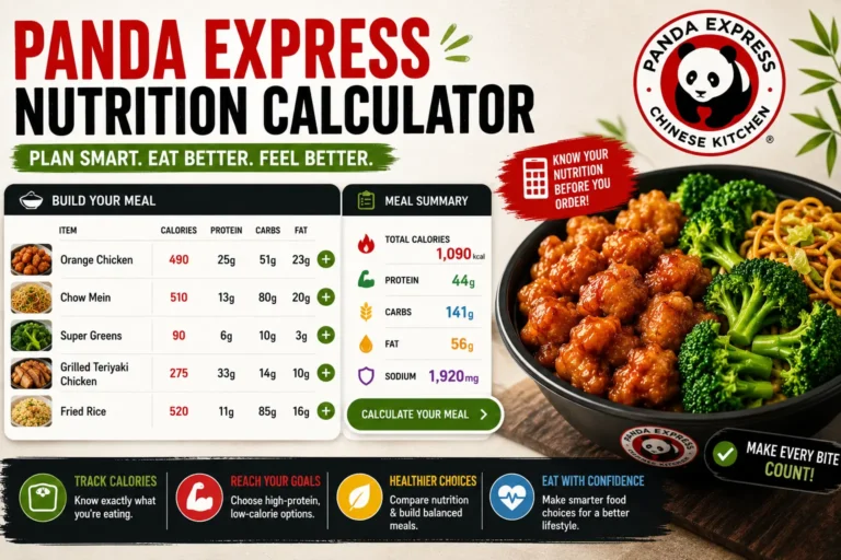 Panda Express Nutrition Calculator