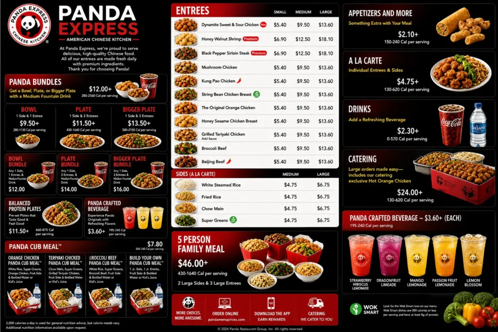 Panda Express Menu
